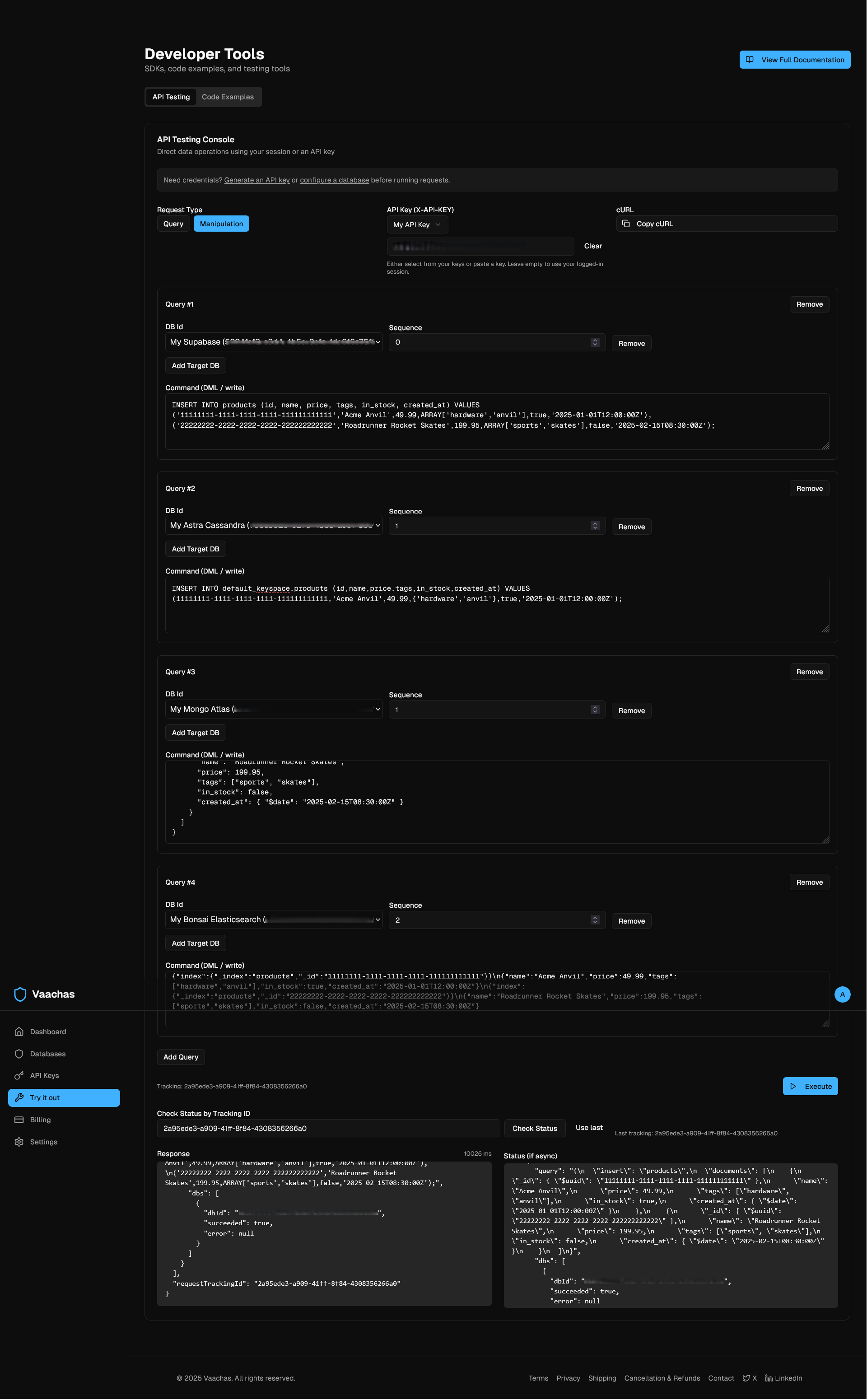 Developer Tools API Testing Console Writes